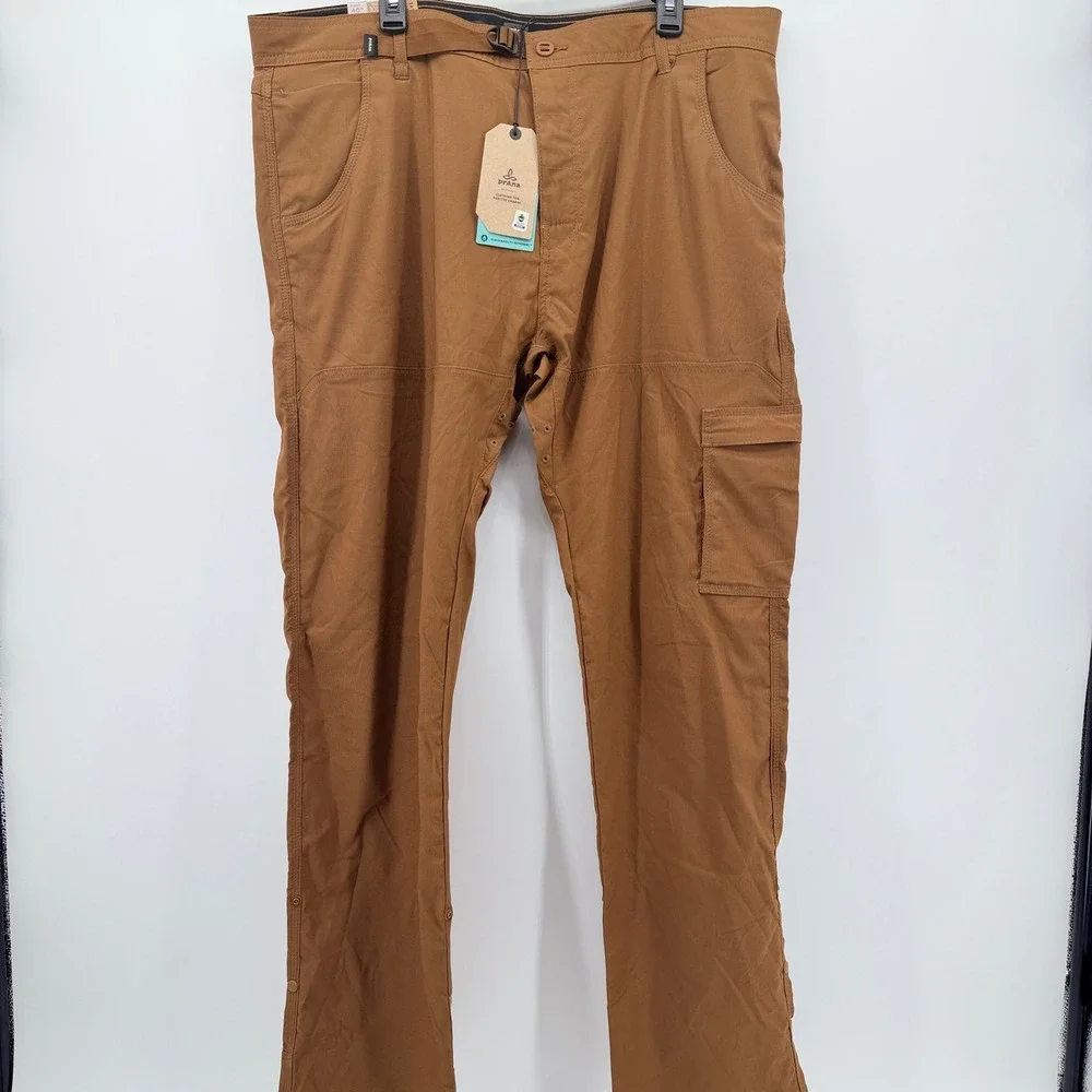 Prana Stretch Zion Slim Pant II Mens 40x34 Sepia Brown Tapered Leg 1969831 NWT